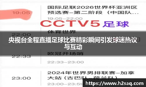 央视台全程直播足球比赛精彩瞬间引发球迷热议与互动