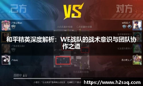 和平精英深度解析：WE战队的战术意识与团队协作之道